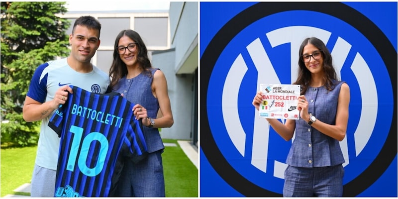 Lautaro e Nadia Battocletti, che passione per l'Inter: maglia personalizzata e orsacchiotto nerazzurro 3 Lautaro e Nadia Battocletti, che passione per l'Inter: maglia personalizzata e orsacchiotto nerazzurro