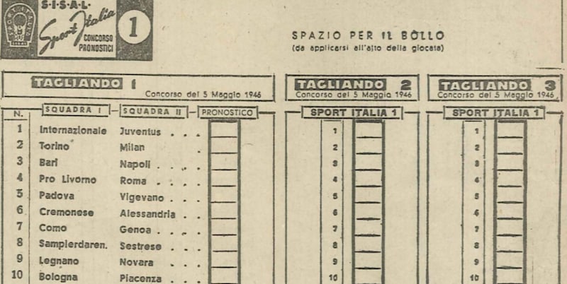 Sisal celebra gli 80 anni della Schedina, icona dello sport italiano&nbsp;