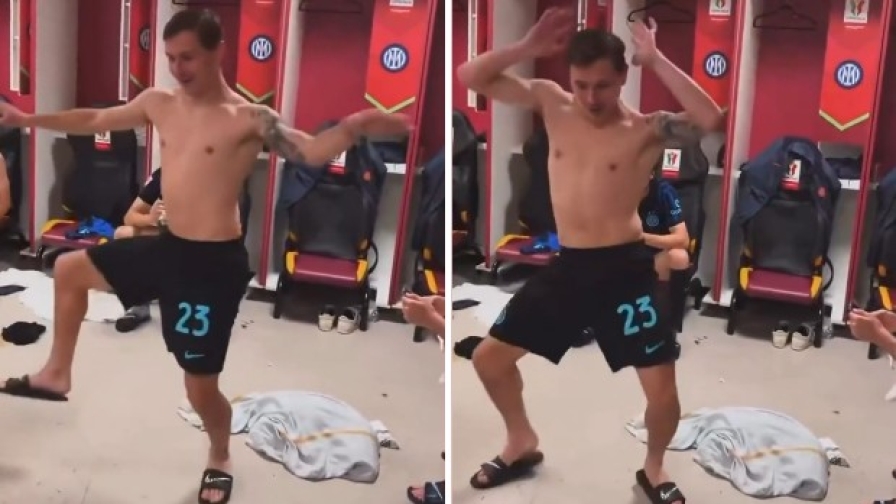 Festa Inter, il balletto "sexy" di Barella è virale sui social