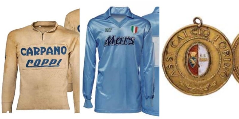 Da Maradona a Fausto Coppi, dal Grande Torino alle Olimpiadi Milano-Cortina: oltre 400 cimeli all'asta Sport Memorabilia