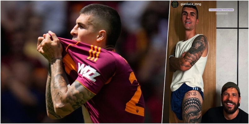 Mancini, la Roma sulla pelle: il nuovo tatuaggio &egrave; un messaggio di orgoglio giallorosso