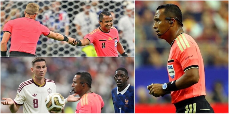 L'assurda sbadataggine dell'arbitro Barton: si dimentica lo spray in Francia-Spagna e alla punizione... 4 L'assurda sbadataggine dell'arbitro Barton: si dimentica lo spray in Francia-Spagna e alla punizione...