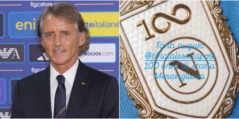 Centenario Napoli, gli auguri del ct Mancini: "100 anni di storia meravigliosa" 1 Centenario Napoli, gli auguri del ct Mancini: "100 anni di storia meravigliosa"