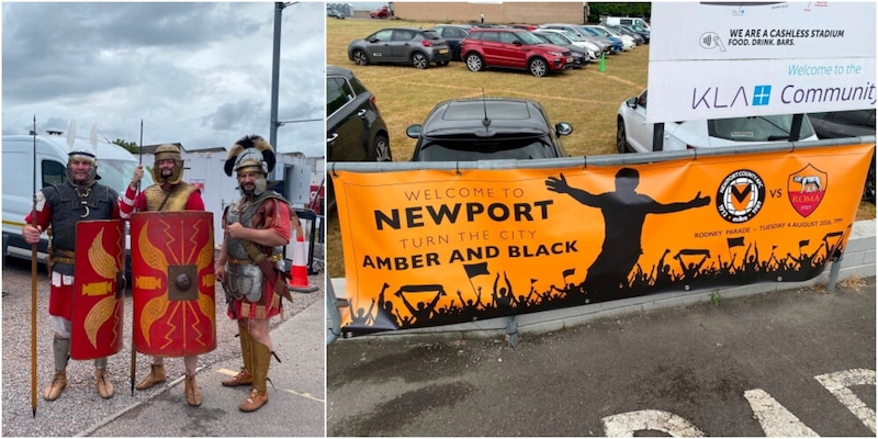 Newport, dai gladiatori alle sciarpe giallorosse: che festa per la Roma 2 Newport, dai gladiatori alle sciarpe giallorosse: che festa per la Roma