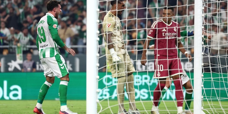 Notte da dimenticare per Mbappé: il Real Madrid si arrende al Betis Siviglia a quattro giorni dal debutto in Champions con l’Inter 4 Notte da dimenticare per Mbappé: il Real Madrid si arrende al Betis Siviglia a quattro giorni dal debutto in Champions con l’Inter